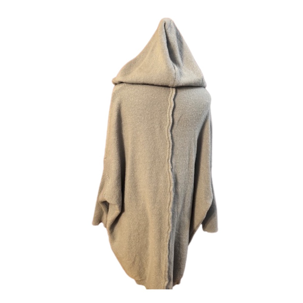 Grey hooded sweater jacket